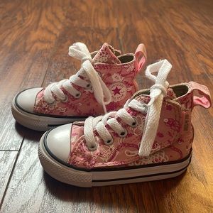 Toddler Pink Hightop Converse-Size 4